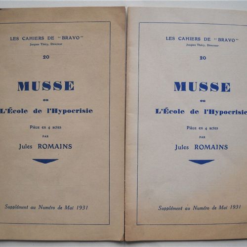 Null [Littérature, Théâtre] JULES ROMAINS (1885-1972) Lot de 8 ouvrages, édition&hellip;
