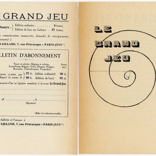 Null [Littérature, surréalisme] LE GRAND JEU, 1928-1930 Rare réunion des 3 numér&hellip;