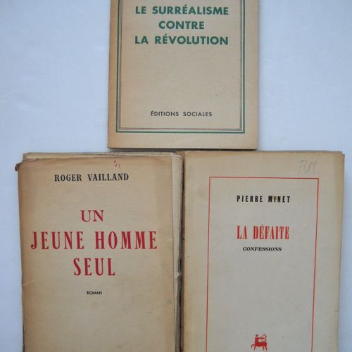 Null Littérature, Surréalisme] ROGER VAILLAND (1907-1965) Lot de 6 ouvrages : Dr&hellip;