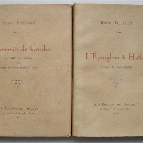 Null [Littérature, Poésie] RENE DRUART (1888-1961), ET HENRI DRUART (1902-1979) &hellip;