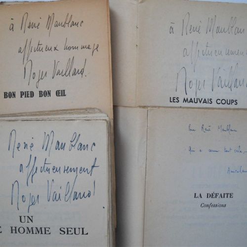 Null Littérature, Surréalisme] ROGER VAILLAND (1907-1965) Lot de 6 ouvrages : Dr&hellip;