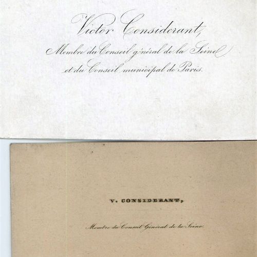 Null GUSTAVE CONSIDERANT (1800-1885) FRERE DE VICTOR C., PHALANSTERIEN ET FOURIE&hellip;