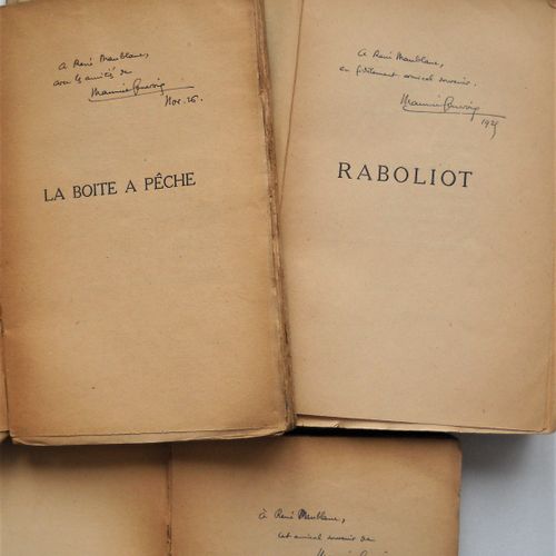 Null MAURICE GENEVOIX (1890-1980), ECRIVAIN ET POETE Réunion de 7 publications, &hellip;