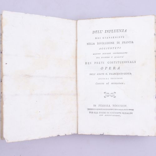 Null GUSTA, Francesco (1744-1816). 2 ouvrages de Francesco Gusta dans leur carto&hellip;