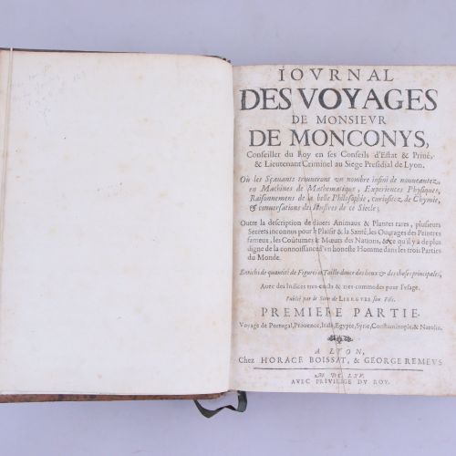 Null MONCONYS, Balthazar de (1608-1665). Journal des voyages de Monsieur de Monc&hellip;