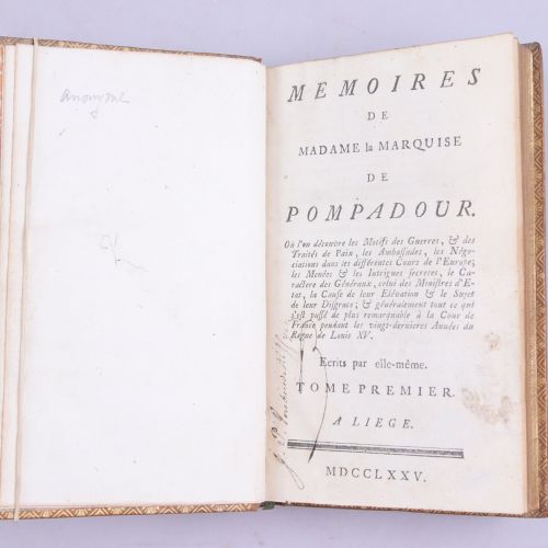 Null POMPADOUR Mémoires de Madame la Marquise de Pompadour ... Écrits par elle-m&hellip;