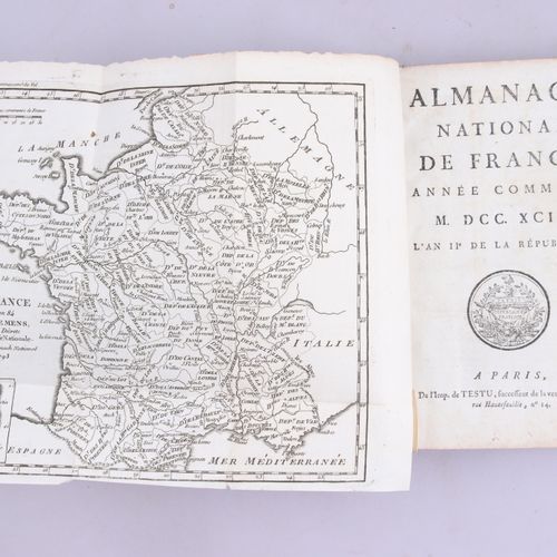 Null ALMANACHS. Réunion de 6 volumes : - Almanach Royal, année bissextile 1780. &hellip;