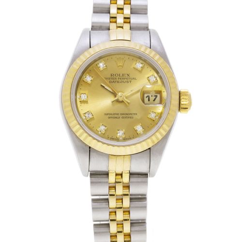 Null Rolex, Oyster Perpetual, DateJust, réf. 69173/69000A, montre-bracelet en ac&hellip;