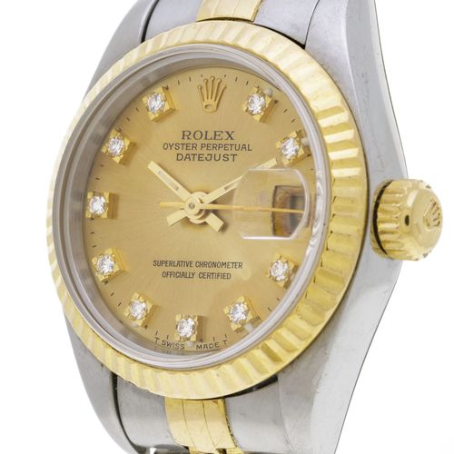 Null Rolex, Oyster Perpetual, DateJust, ref. 69173/69000A, steel and gold wristw&hellip;