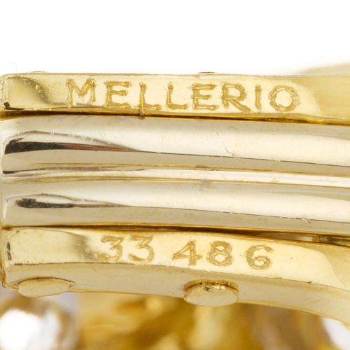 Null Mellerio dits Meller, paire de clips d'oreilles or 750 sertis de diamants t&hellip;