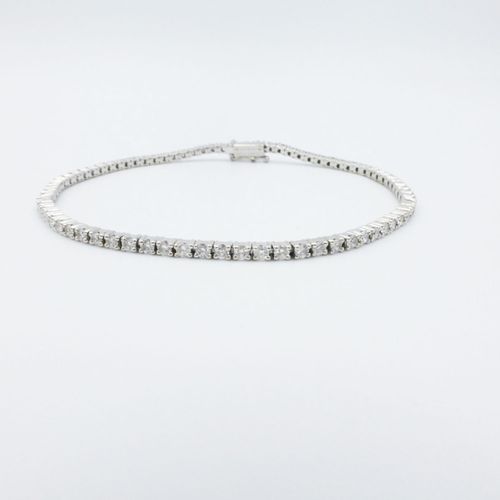 Null Mauboussin, bracelet rivière or gris 750 serti de diamants taille brillant,&hellip;