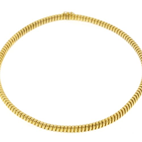 Null Collier or 750 à maille tubogas, long. 39.5 cm, 36g