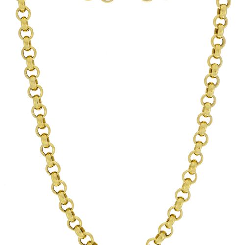 Null Collier or 750 à maille jaseron, long. 45 cm, 42g