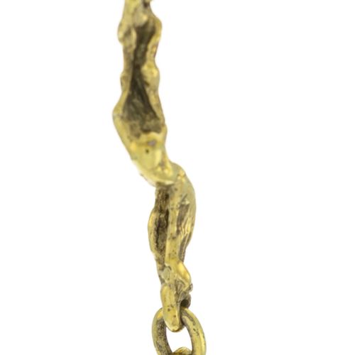 Null Gilbert Albert, chaîne vermeil froissé, signée, long. 43 cm