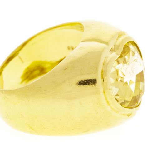 Null Bague or 750 sertie d'un saphir taille c'ur, doigt 55-15, 22g