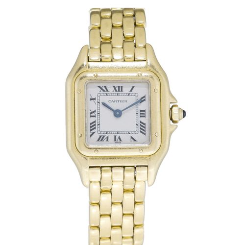 Null Cartier, Panthère, montre-bracelet en or 750, années 1990Mouvement: cal. 15&hellip;