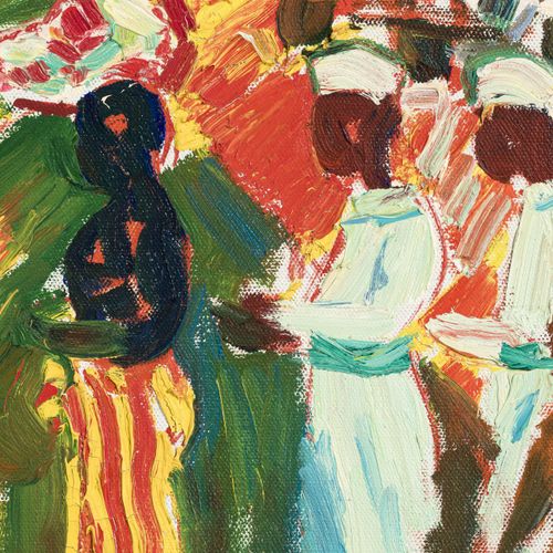 Null Roger Limouse (1894-1990), "Scène Malgache", huile sur toile, signée, contr&hellip;