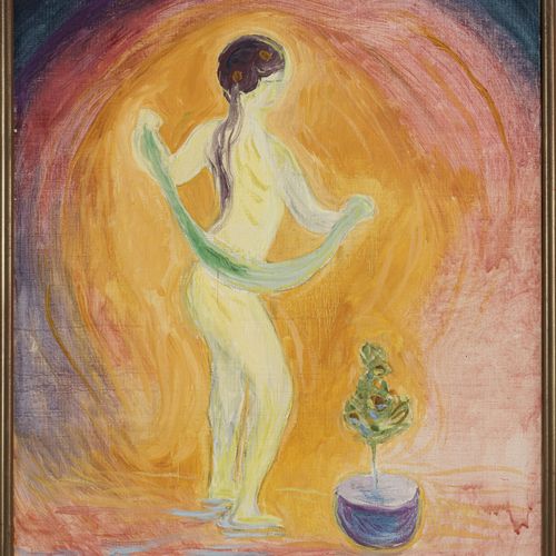 Null Albert Trachsel (1863-1929), Danseuse, huile sur toile, signée, 67x54 cmPro&hellip;