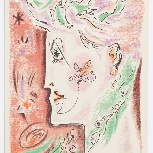 Null André Masson (1896-1987), d'après, suite de 7 lithographies couleur, signée&hellip;