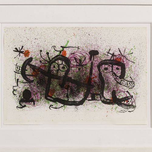 Null Joan Miró (1893-1983), "Ma de proverbis", lithographie, signée dans la plaq&hellip;