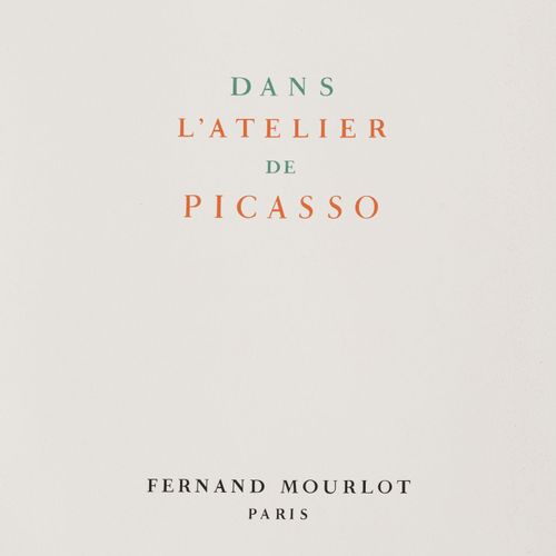Null Pablo Picasso (1881-1973) - Sabartès Jaime, Dans l'atelier de Picasso. Pari&hellip;