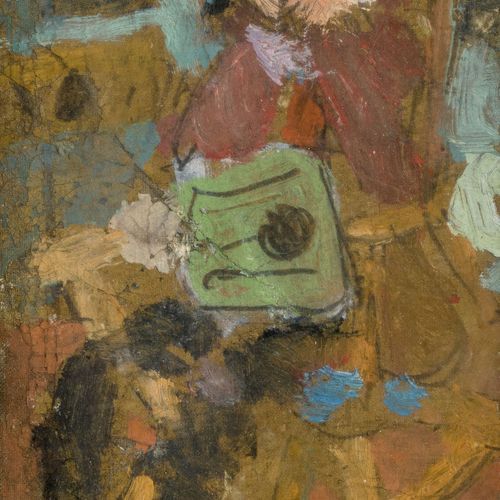 Null Jean Pougny (1892-1956), attr. À, Le peintre, huile sur carton, 18x26 cm Pr&hellip;