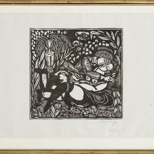 Null Raoul Dufy (1877-1953), 5 gravures sur bois- "L'Amour", 1915, gravure sur b&hellip;