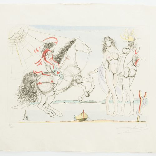 Null Salvador Dali (1904-1989), d'après, "Compositions surréalistes au cheval", &hellip;