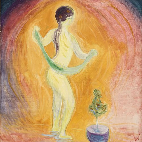 Null Albert Trachsel (1863-1929), Danseuse, huile sur toile, signée, 67x54 cmPro&hellip;