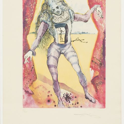 Null Salvador Dali (1904-1989), d'après, "Hamlet", 2 gravures en couleurs de la &hellip;