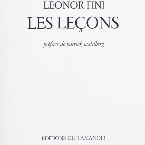 Null Léonor Fini (1908-1996), Les Leçons. Bruxelles, Tamanoir, 1976. Un volume i&hellip;