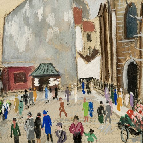 Null Lucien Genin (1894-1953), Paris, l'église Saint-Médard, gouache sur papier,&hellip;