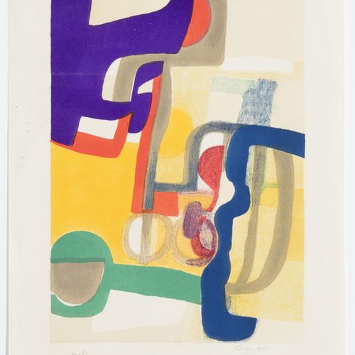 Null Maurice Estève (1904-2001), "Jour de Fête", 1952, lithographie couleur, sig&hellip;