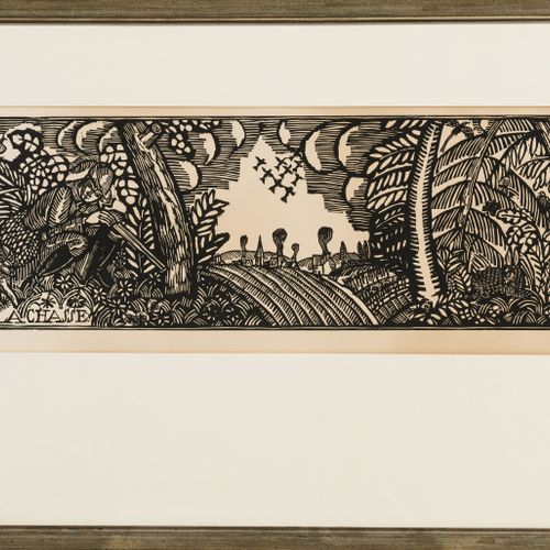 Null Raoul Dufy (1877-1953), d'après, "La chasse", gravure, numérotée 1/220 au c&hellip;