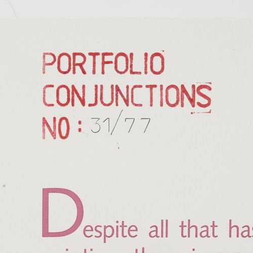 Null Mark Tobey (1890-1976), "Conjunctions", 1976, portfolio comprenant 7 sérigr&hellip;