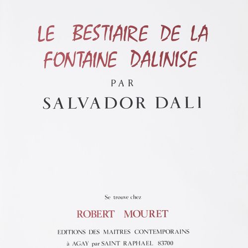Null Salvador Dali (1904-1989). Le Bestiaire de La Fontaine dalinisé. Robert Mou&hellip;
