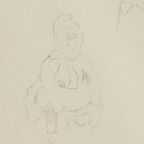 Null Henri Edmond Cross (1856-1910), Croquis de Jane Bébé, crayon de graphite su&hellip;