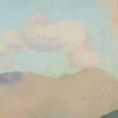 Null Simon-Albert Bussy (1870-1954), Montagnes et nuage, pastel sur papier, 18,5&hellip;