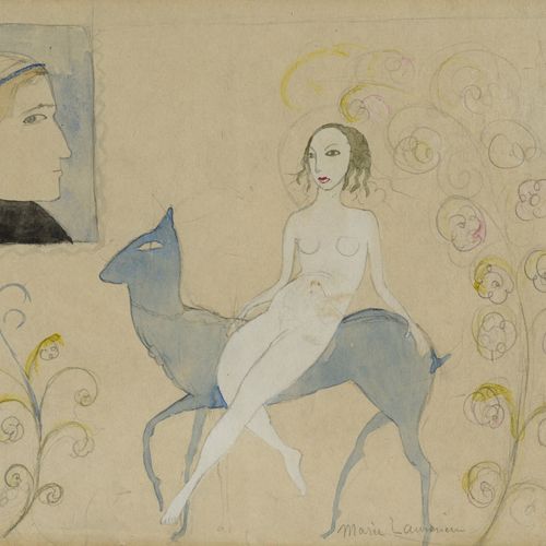 Null Marie Laurencin (1883-1956), Femme à la biche et portrait d'Apollinaire, cr&hellip;