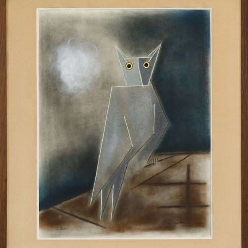 Null Max Ernst (1891-1976), entourage de, Le Hibou, juillet 1954, pastel sur pap&hellip;