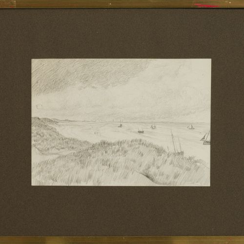 Null Théo Van Rysselberghe (1862-1926), Mer du nord, crayon de graphite sur papi&hellip;
