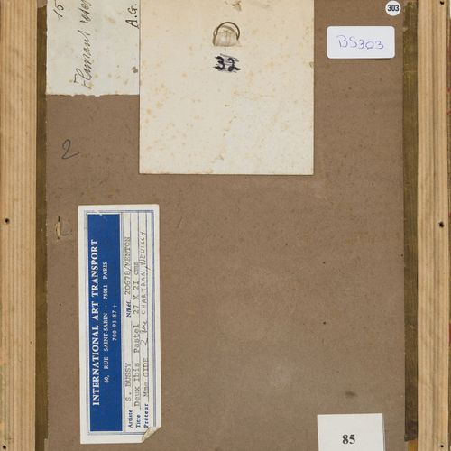 Null Simon-Albert Bussy (1870-1954), Deux Ibis, pastel sur papier, 19x14,5 cmEti&hellip;