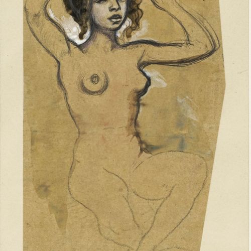 Null René Piot (1869-1934), Etudes de femmes, suite de dessins au fusain rehauss&hellip;