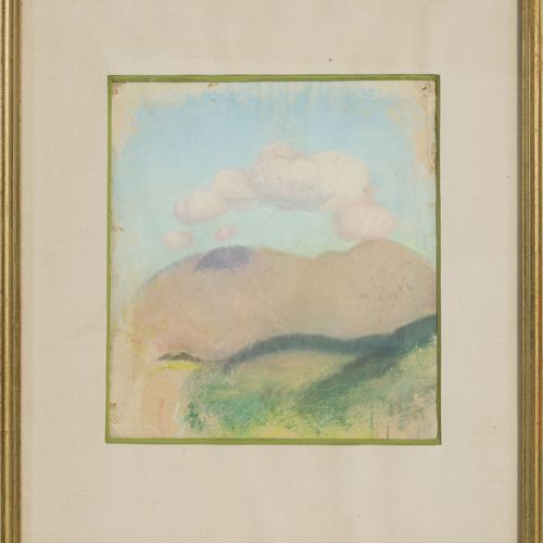 Null Simon-Albert Bussy (1870-1954), Montagnes et nuage, pastel sur papier, 18,5&hellip;