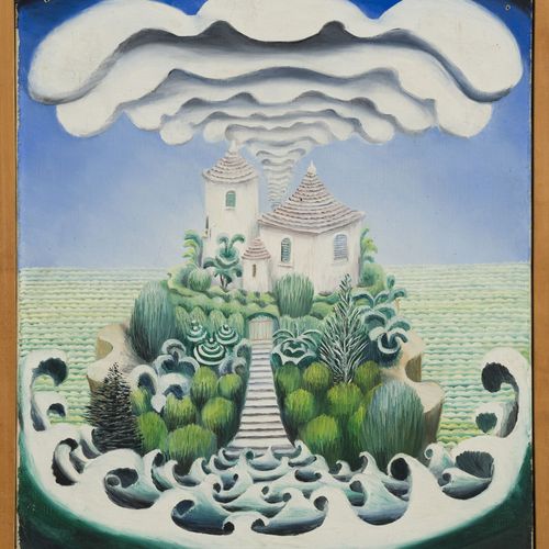 Null Elie Lascaux (1888-1969), "Le nuage sur la ville", 1927, huile sur toile, s&hellip;