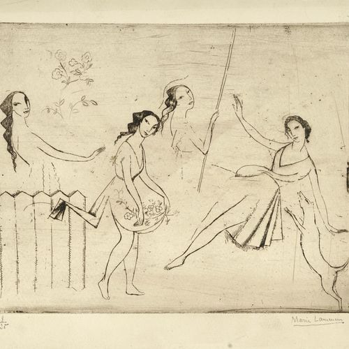 Null Marie Laurencin (1883-1956), Le Ballet, 1912, eau-forte, signée et numéroté&hellip;