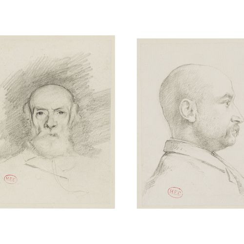 Null Henri Edmond Cross (1856-1910), Portrait du Dr. Soins (Monaco) et Profil d'&hellip;