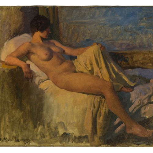 Null Paul-Albert Laurens (1870-1934), Esquisse de Didon, huile sur toile, signée&hellip;