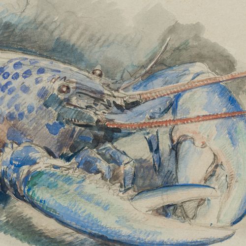 Null Théo Van Rysselberghe (1862-1926), Homard, aquarelle et mine de plomb sur p&hellip;