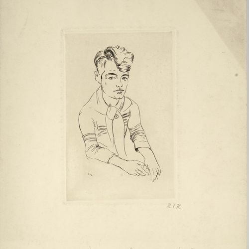 Null Rudolph Charles von Ripper (1905-1960), Portrait de René Crevel, lithograph&hellip;